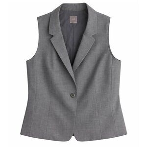 J. Jill Gray Tailored Vest Gray Size Large